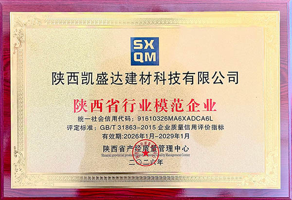 陕西省行业模范企业